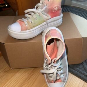 Converse Chuck Taylor All Star Move Hi Youth 3 Pastel Ombre Platform Sneakers